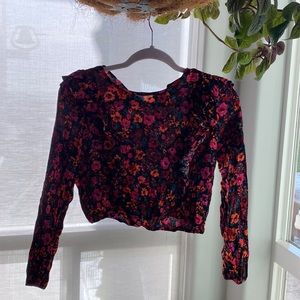 Bright floral blouse